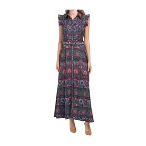 Elegant Multicolor Maxi Dress
